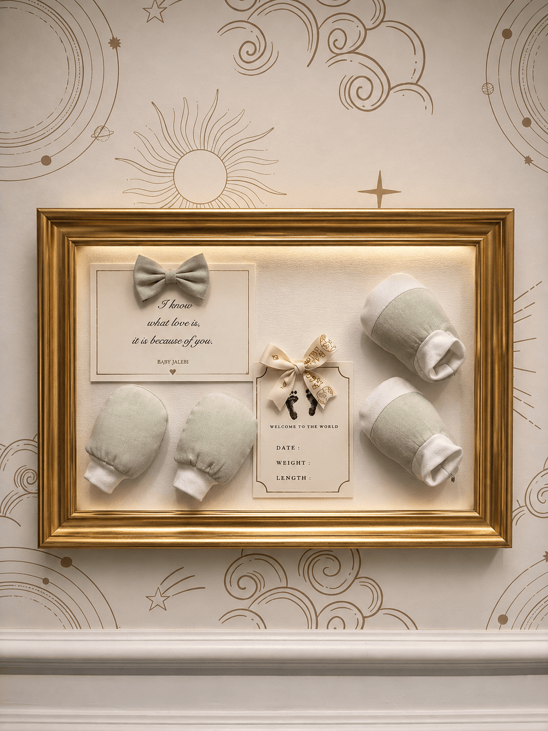 Baby Jalebi Birth Announcement Frame