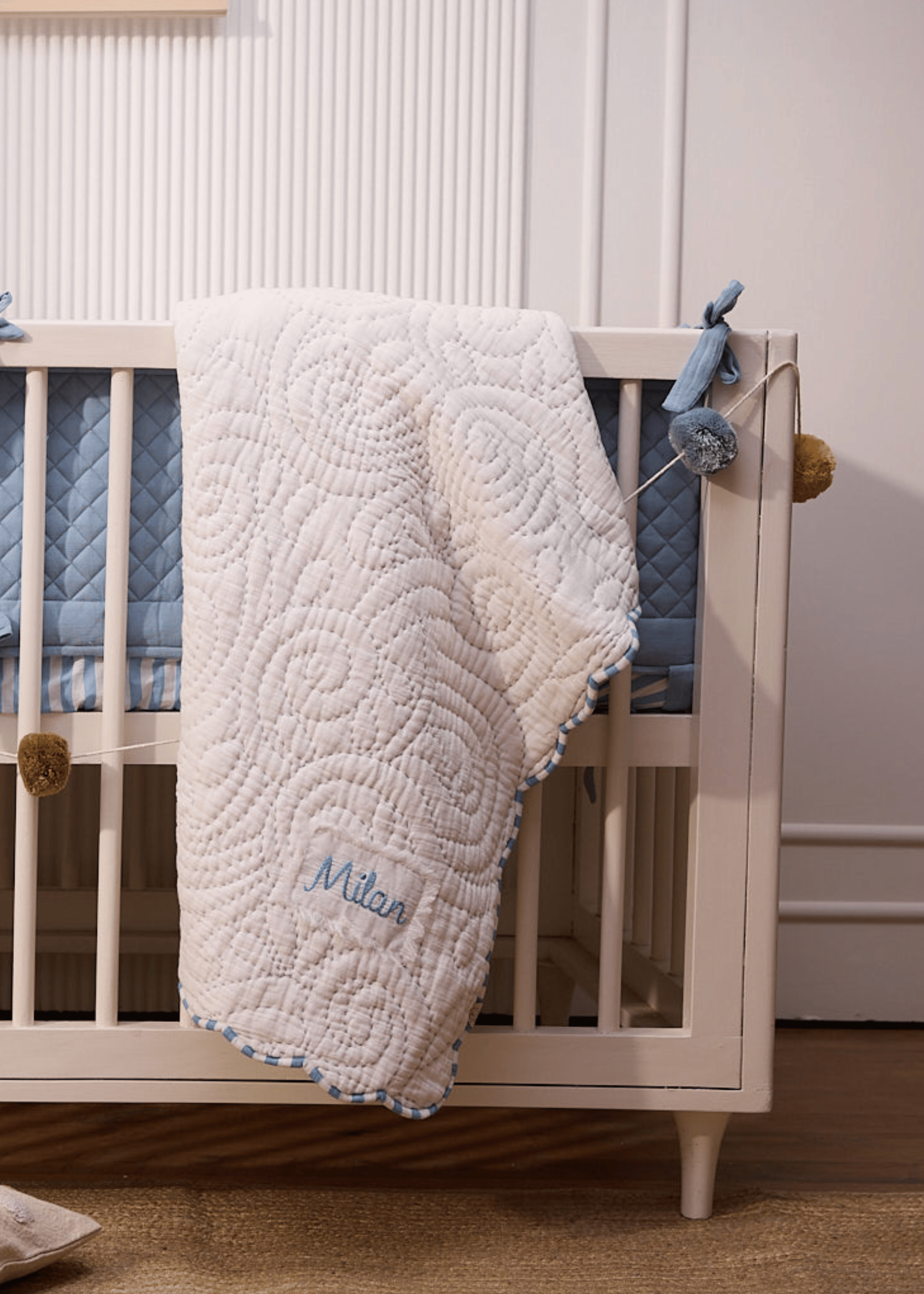 Baby Jalebi Blankets Heirloom Blue Baby Blanket