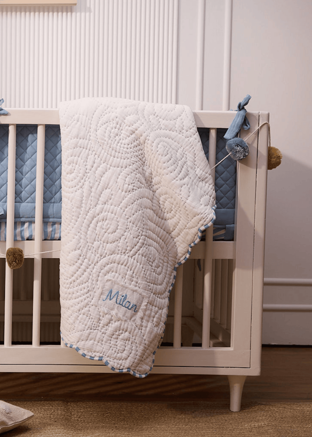 Baby Jalebi Blankets Heirloom Blue Baby Blanket