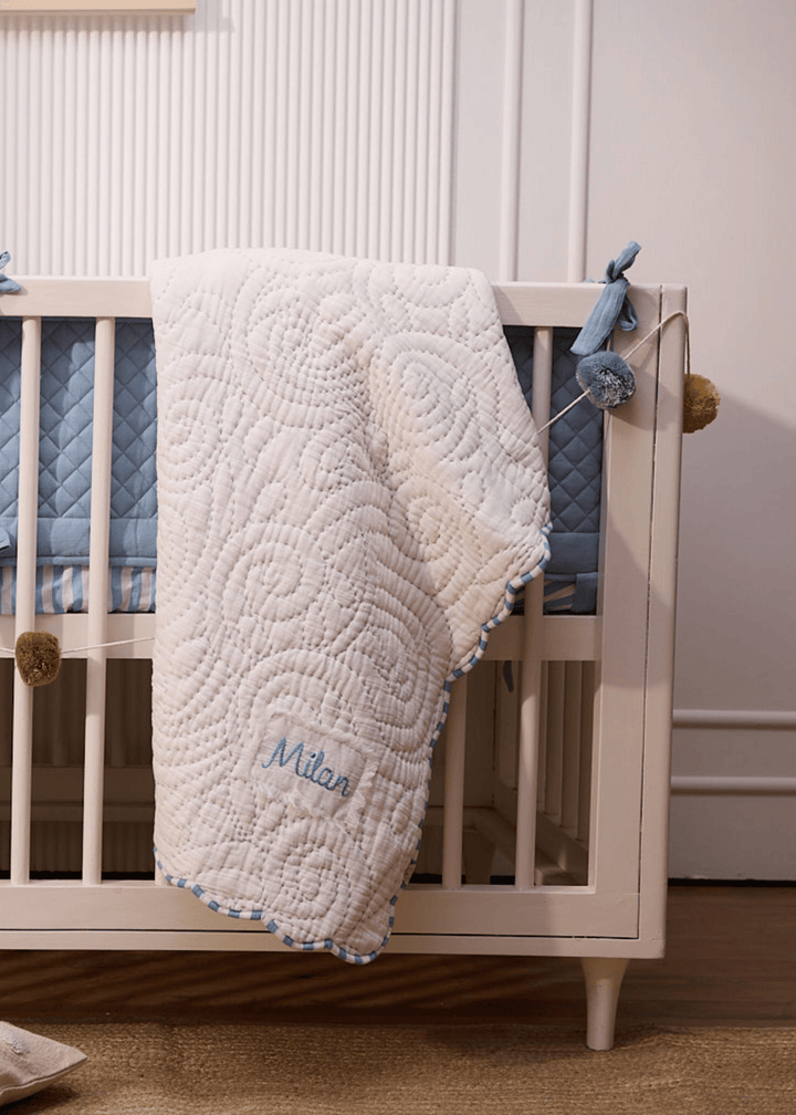 Baby Jalebi Blankets Heirloom Blue Baby Blanket