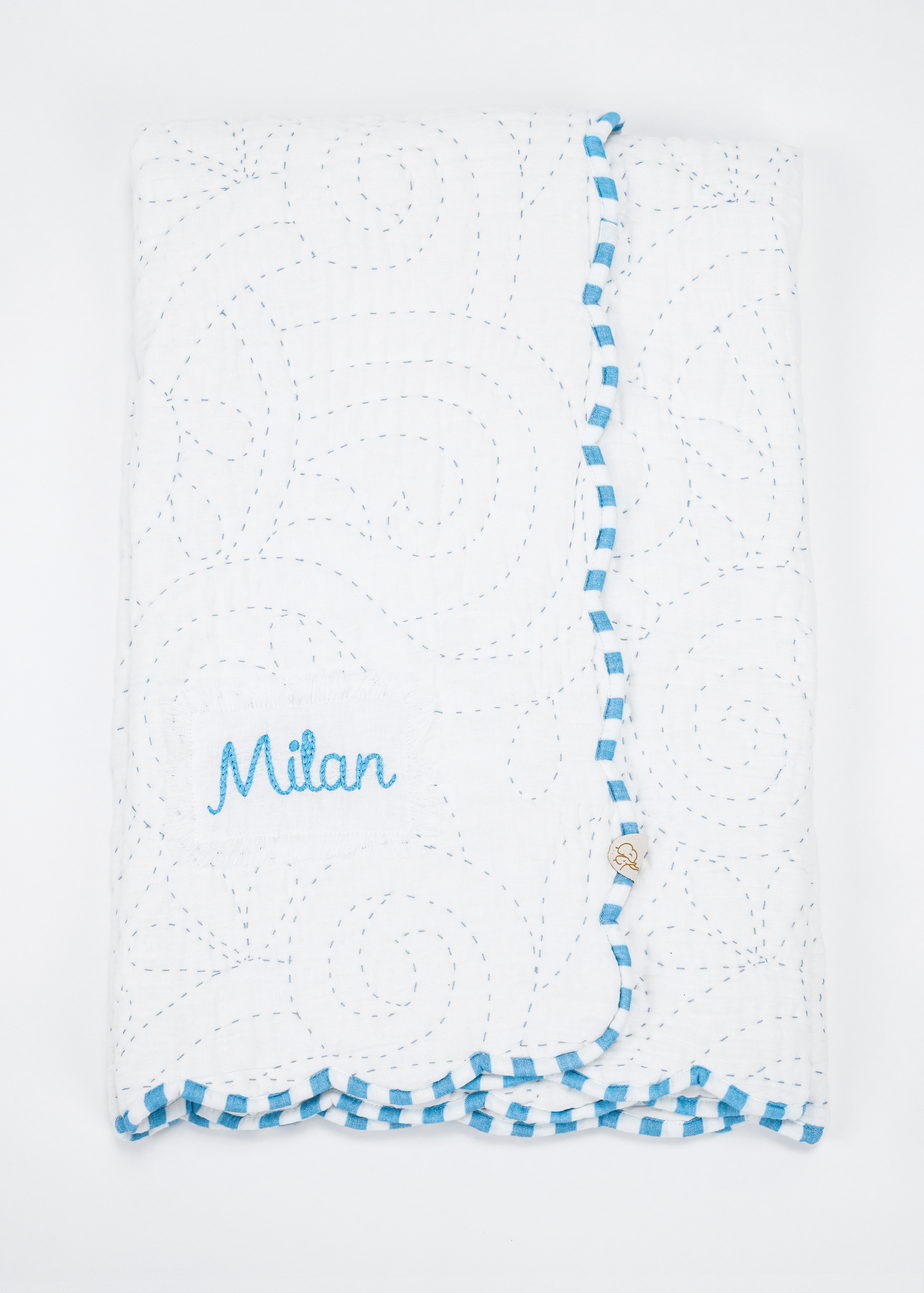 Baby Jalebi Blankets Heirloom Blue Baby Blanket
