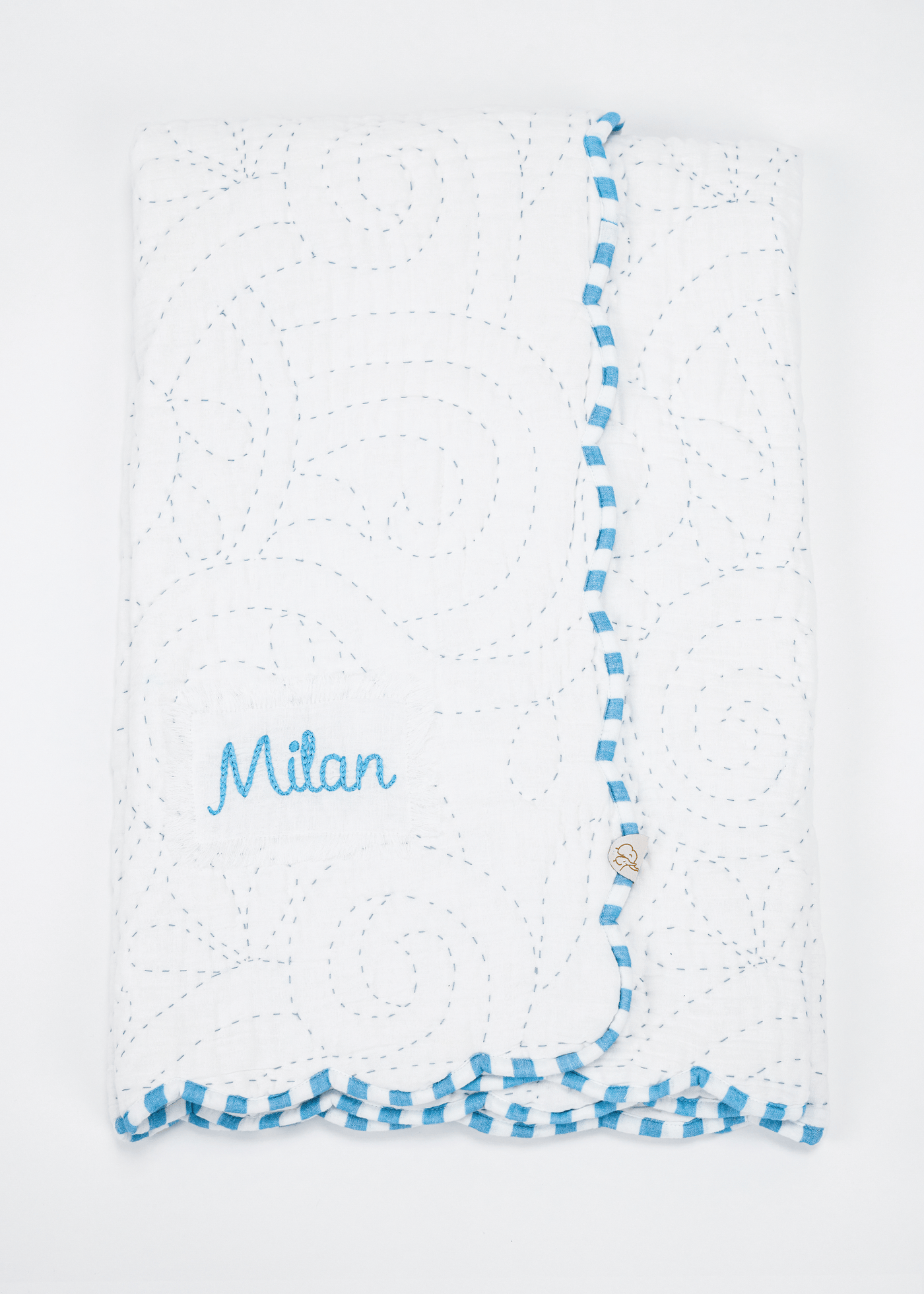 Baby Jalebi Blankets Heirloom Blue Baby Blanket