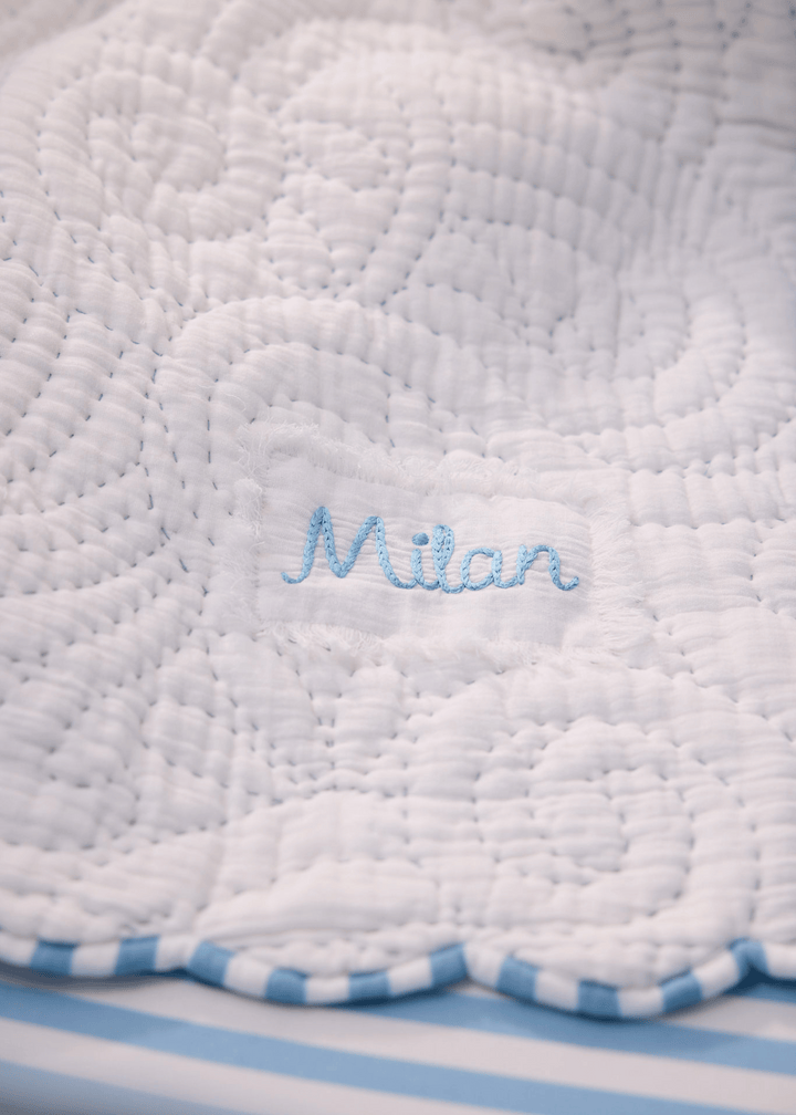 Baby Jalebi Blankets Heirloom Blue Baby Blanket
