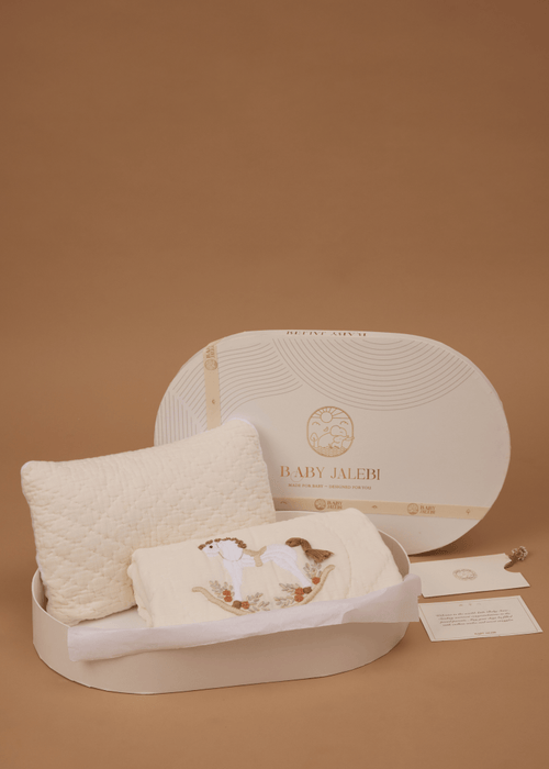 Rocking Horse Baby Blanket & Pillow Gift Set - Baby Jalebi