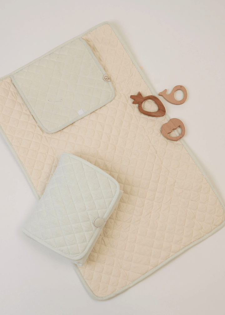 Baby Jalebi Changing Mat Mint Ecru On the Go Changing Mat