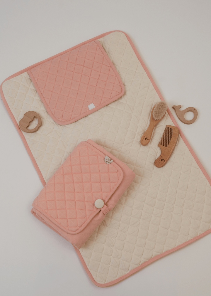 Baby Jalebi Changing Mat Pink Ecru On the Go Changing Mat