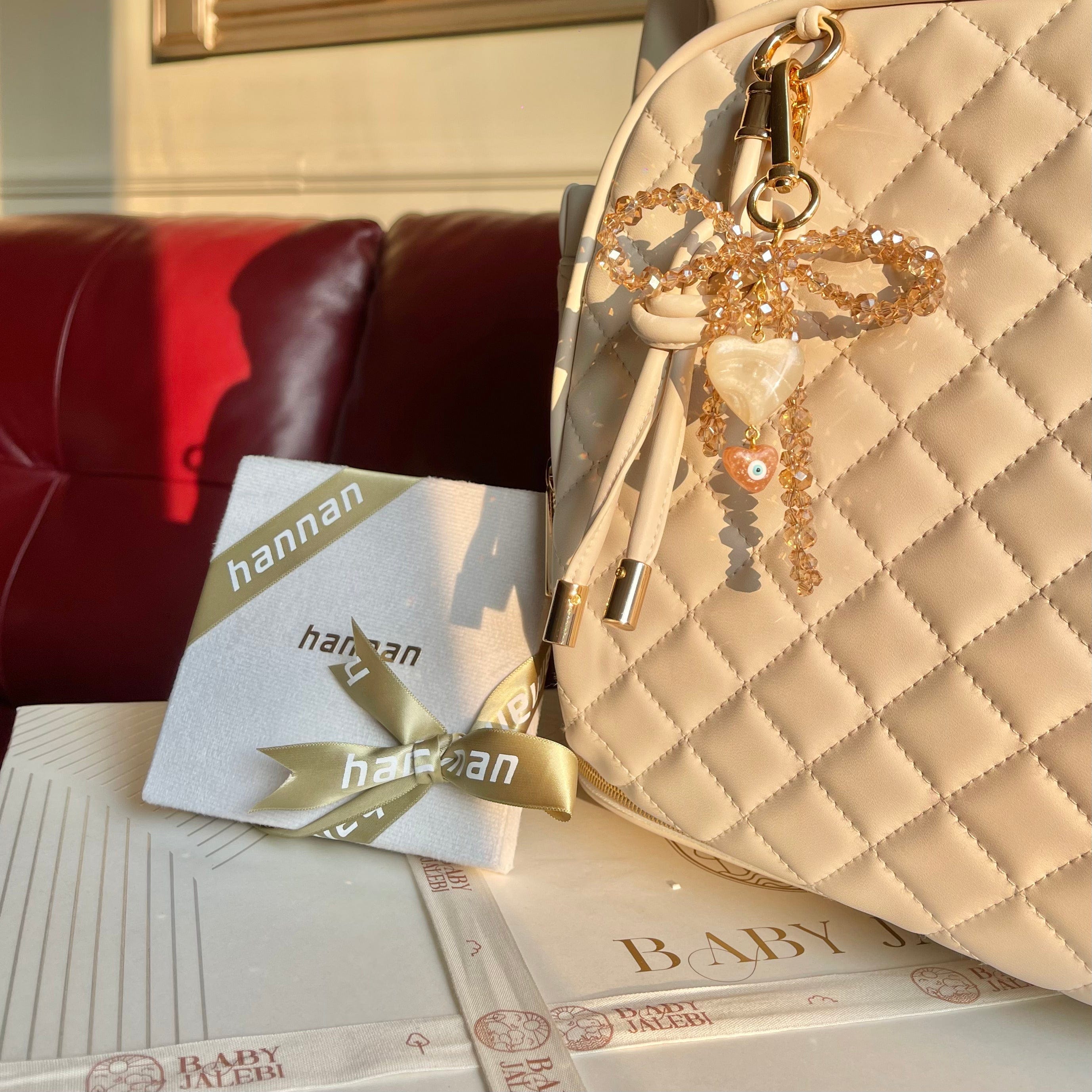 Baby Jalebi COCOA Bow Bag Charm