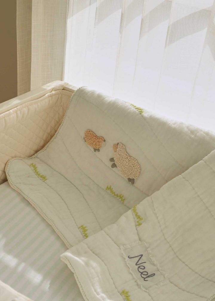 Baby Jalebi Cot Bedding Sets Counting Sheep Complete Cot Bedding Set with Bumper