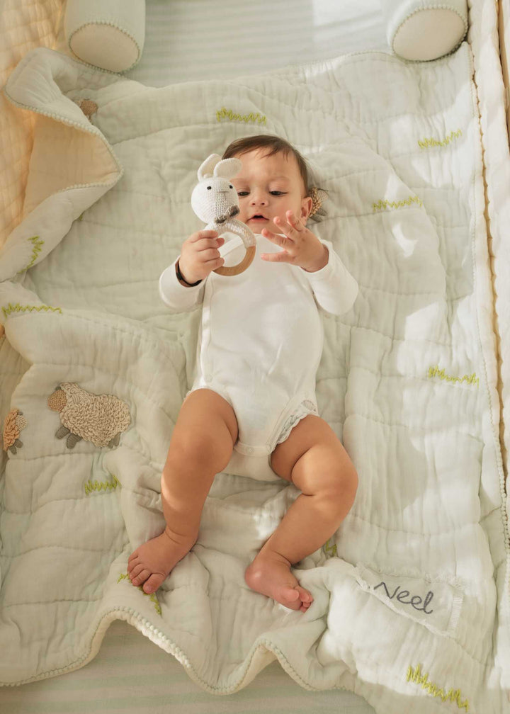 Baby Jalebi Cot Bedding Sets Counting Sheep Complete Cot Bedding Set with Bumper