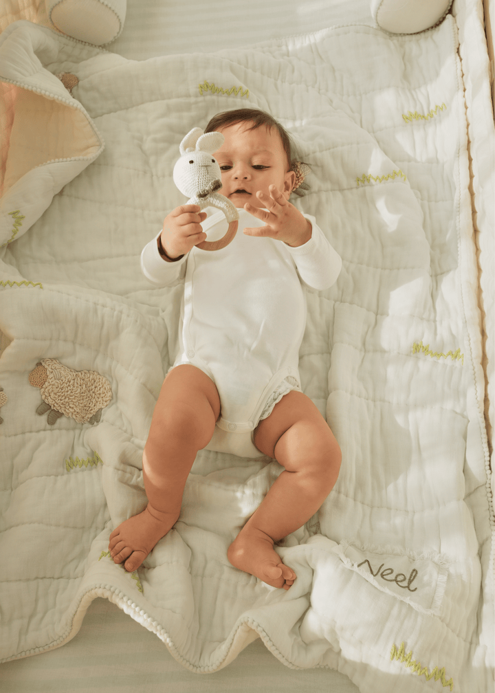 Baby Jalebi Cot Bedding Sets Counting Sheep Complete Cot Bedding Set with Bumper