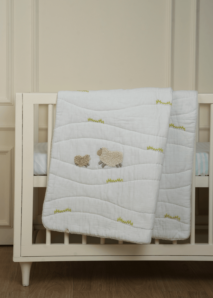 Baby Jalebi Cot Bedding Sets Counting Sheep Complete Cot Bedding Set with Bumper