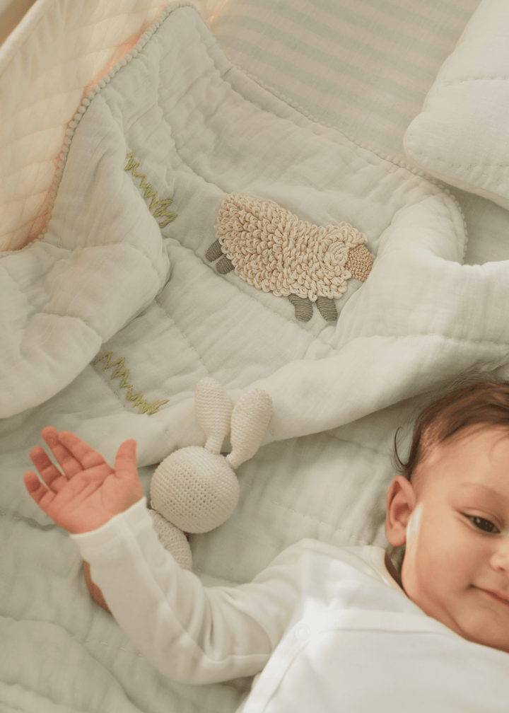 Baby Jalebi Cot Bedding Sets Counting Sheep Complete Cot Bedding Set with Bumper