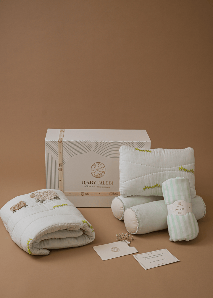 Baby Jalebi Cot Bedding Sets Counting Sheep Cot Bedding Set