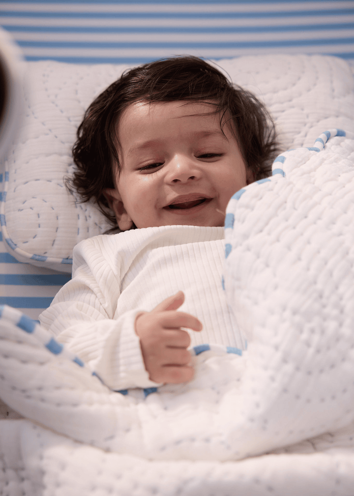Baby Jalebi Cot Bedding Sets Heirloom Blue Complete Cot Bedding Set with Bumper