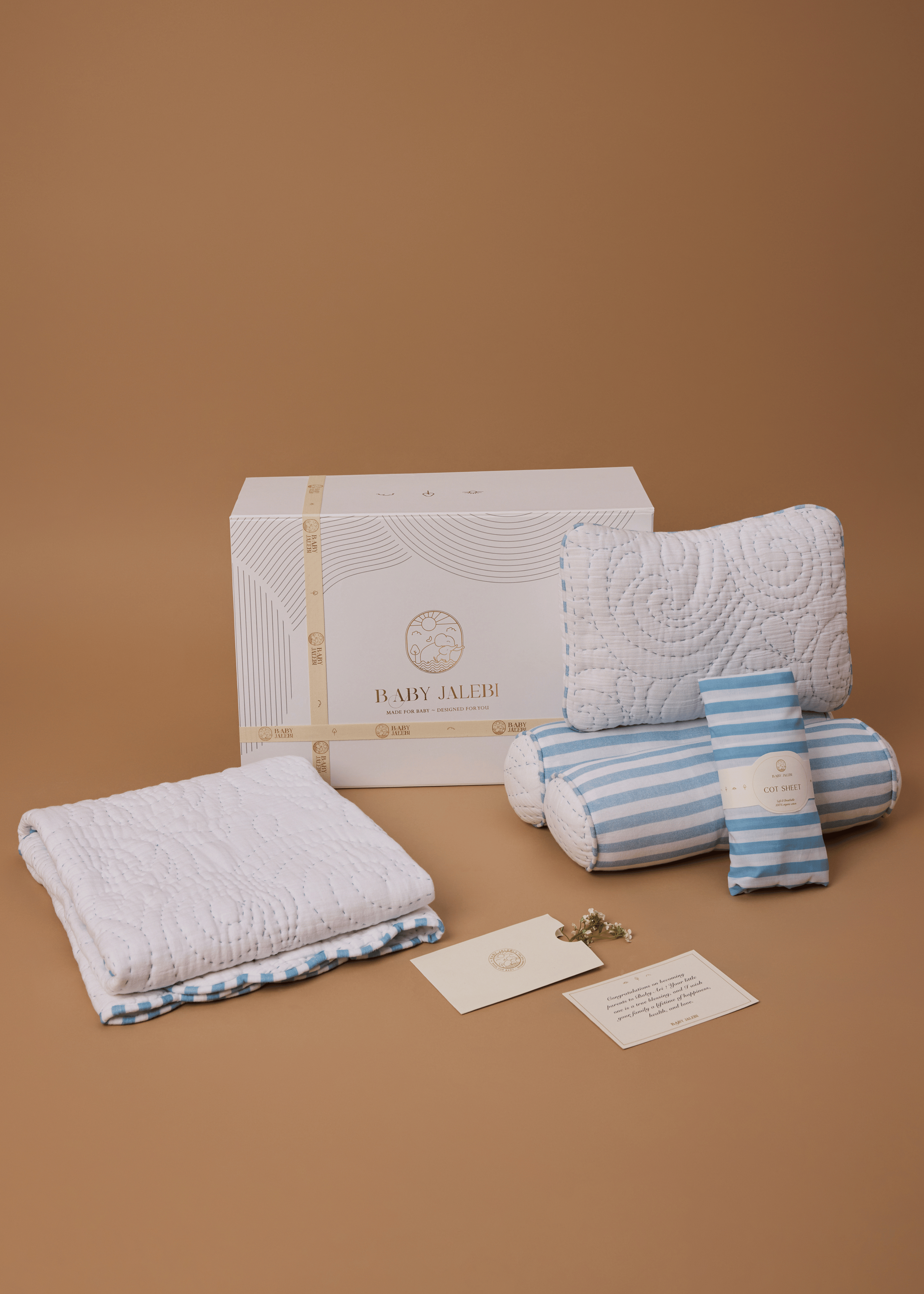 Baby Jalebi Cot Bedding Sets Heirloom Blue Cot Bedding Set