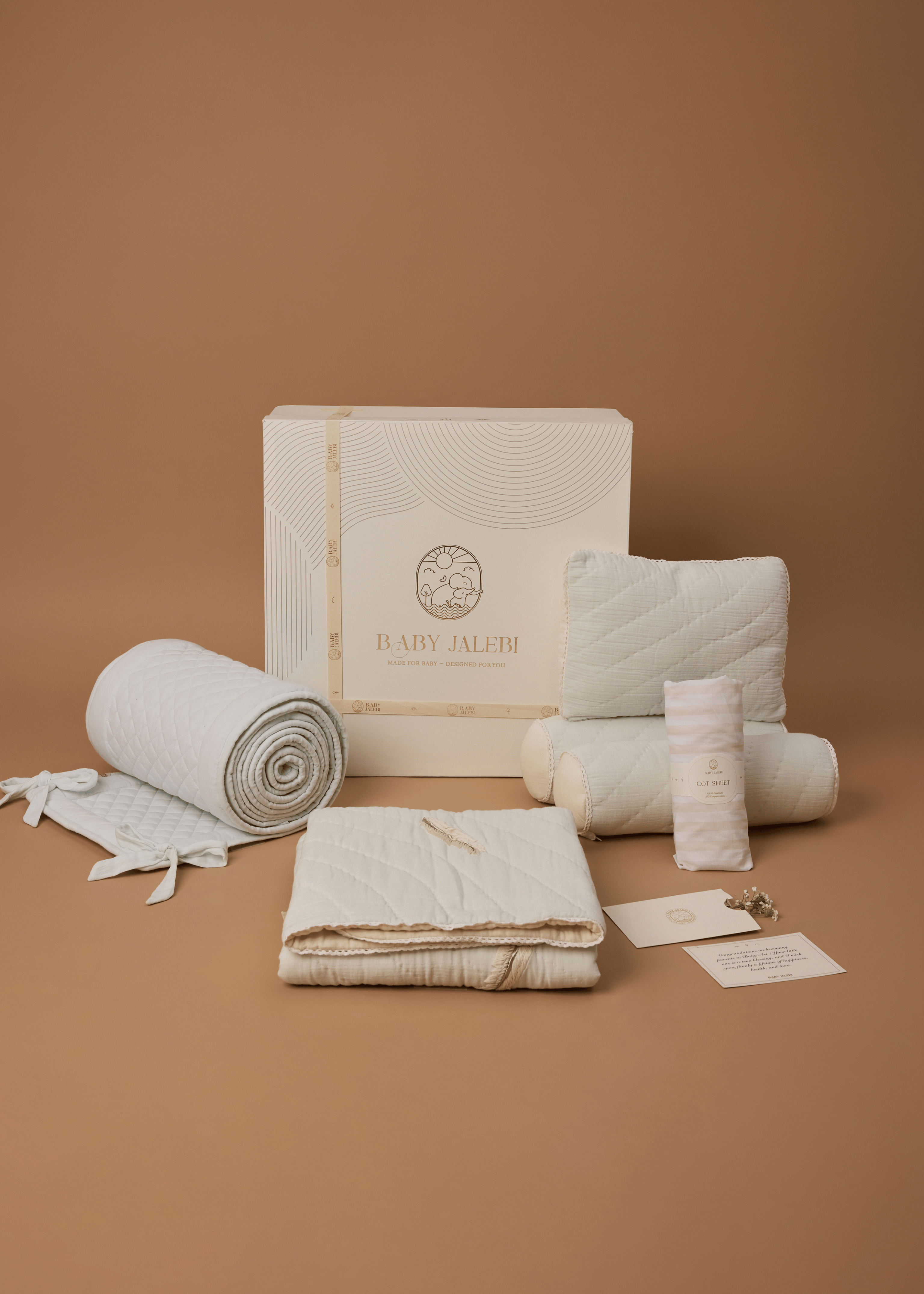 Baby Jalebi Cot Bedding Sets Plume Complete Cot Bedding Set with Bumper