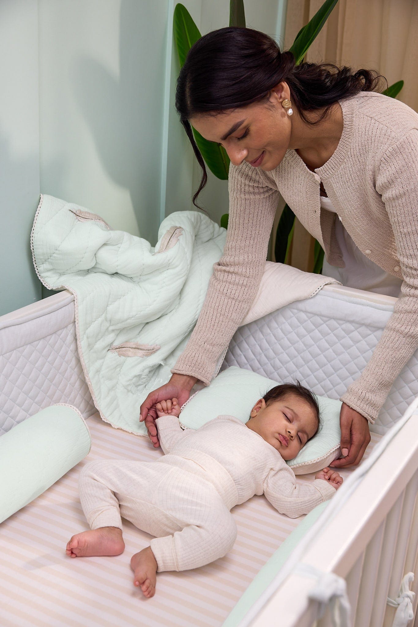 Baby Jalebi Cot Bedding Sets Plume Complete Cot Bedding Set with Bumper