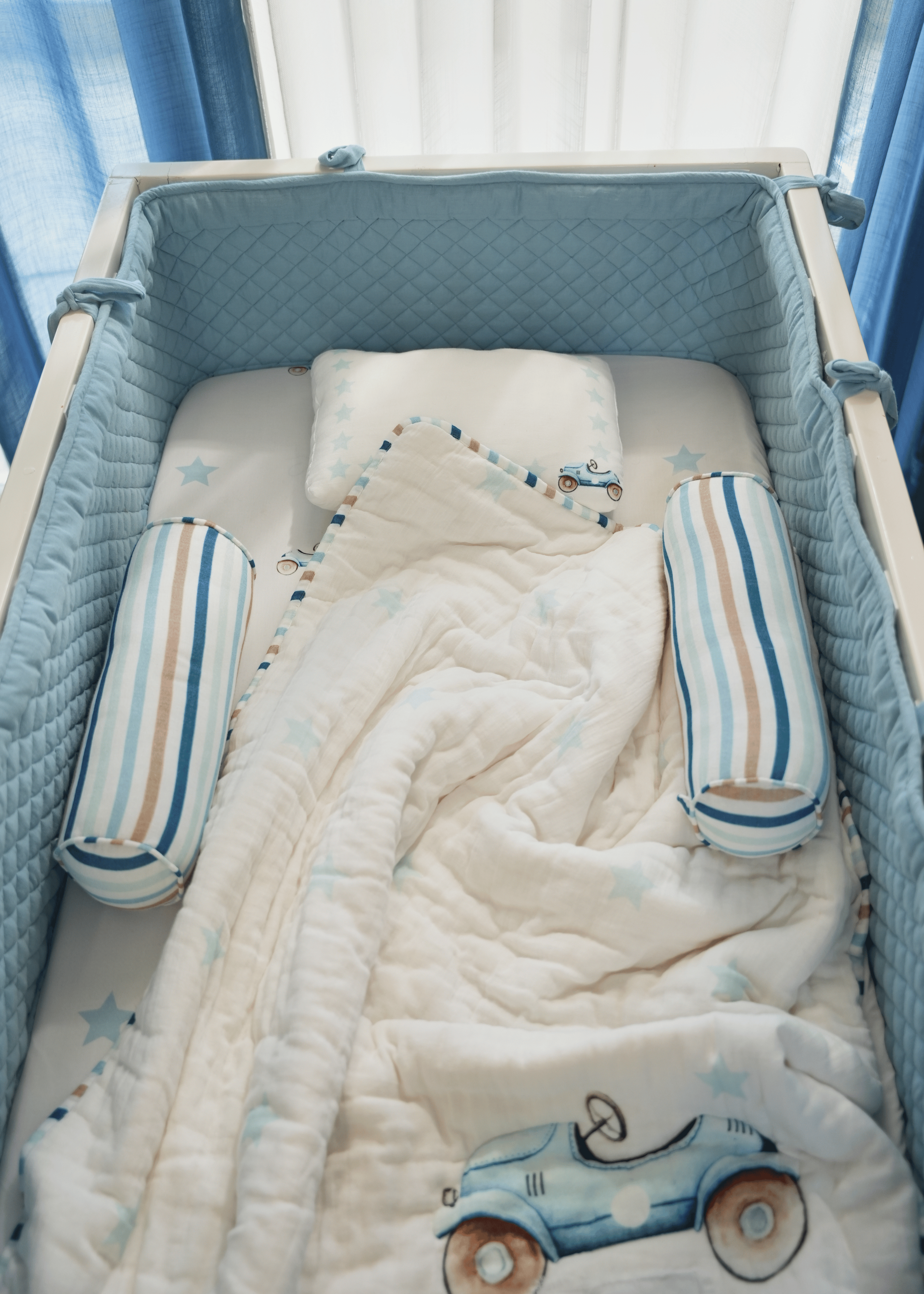 Baby Jalebi Cot Bedding Sets Roadster Complete Cot Bedding Set with Bumper
