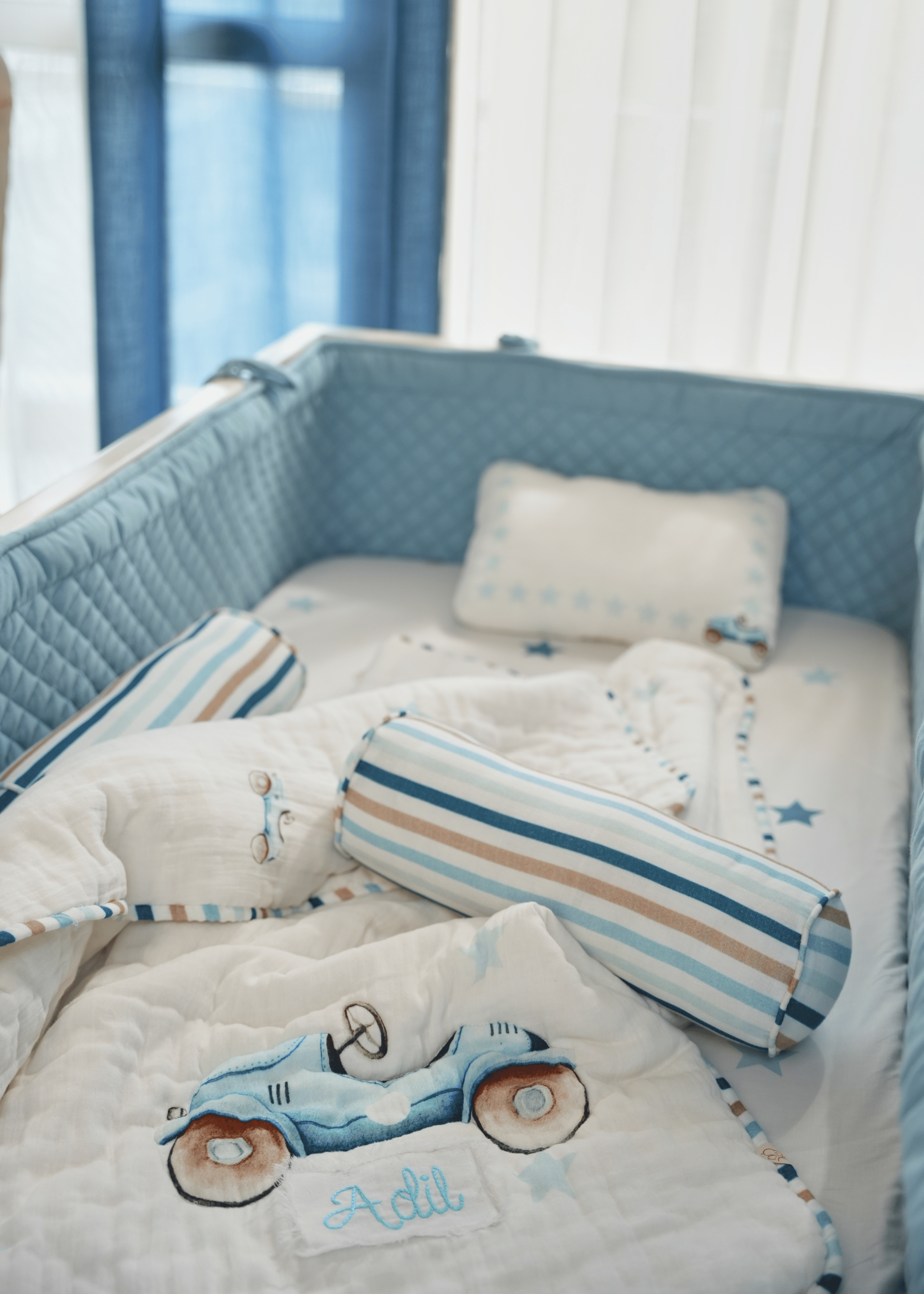 Baby Jalebi Cot Bedding Sets Roadster Complete Cot Bedding Set with Bumper