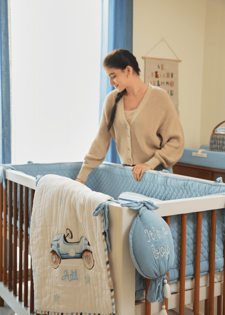 Baby Jalebi Cot Bedding Sets Roadster Complete Cot Bedding Set with Bumper