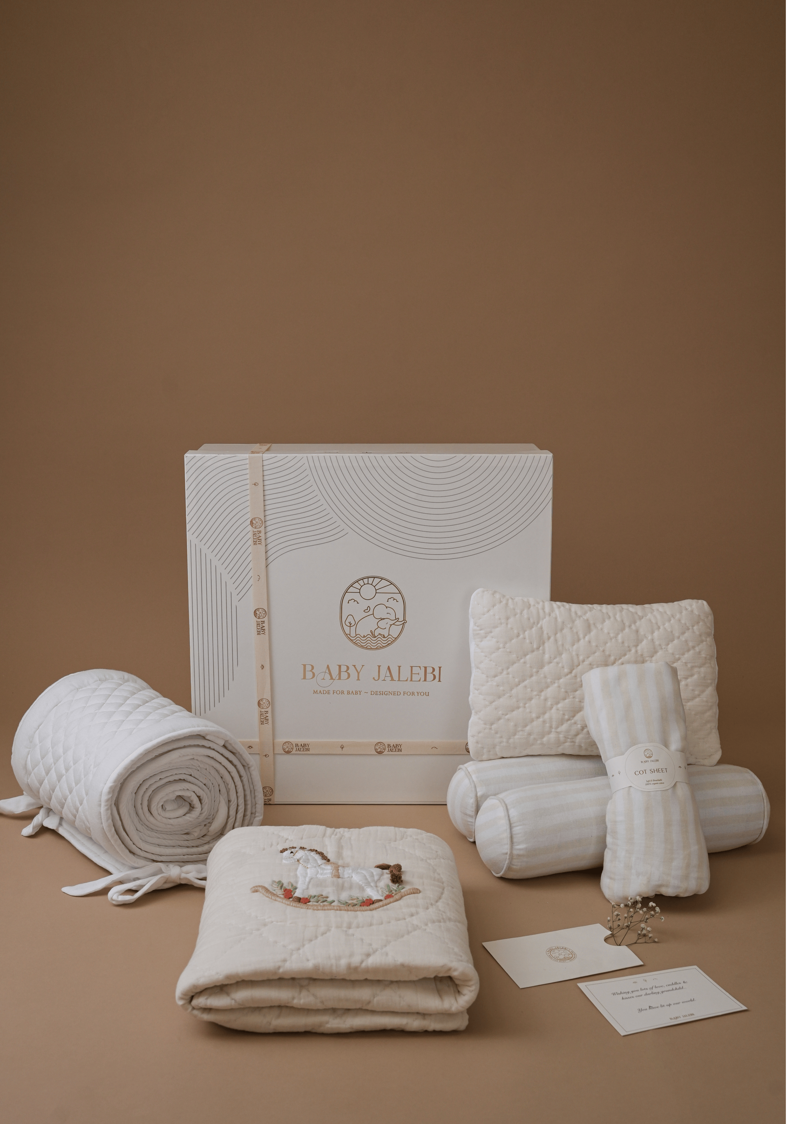 Baby Jalebi Cot Bedding Sets Rocking Horse Complete Cot Bedding Set with Bumper