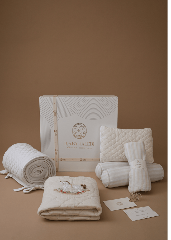 Baby Jalebi Cot Bedding Sets Rocking Horse Complete Cot Bedding Set with Bumper
