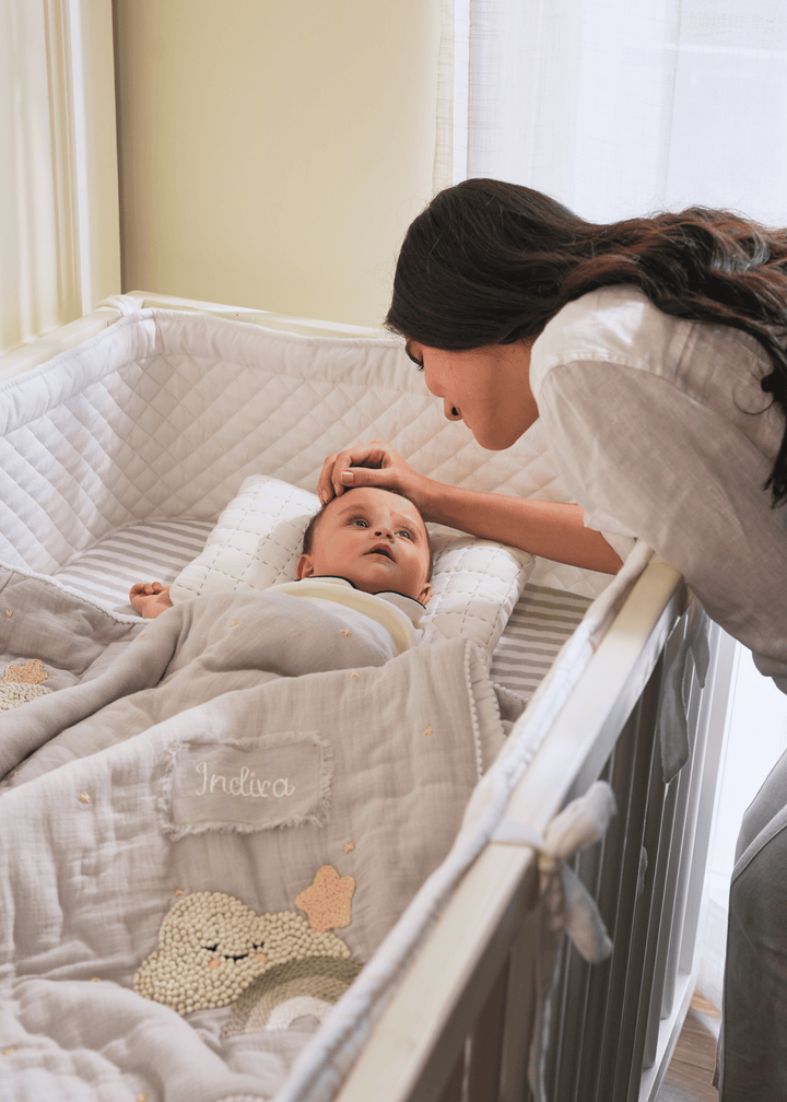 Baby Jalebi Cot Bedding Sets Starry Night Baby Complete Cot Bedding Set with Bumper