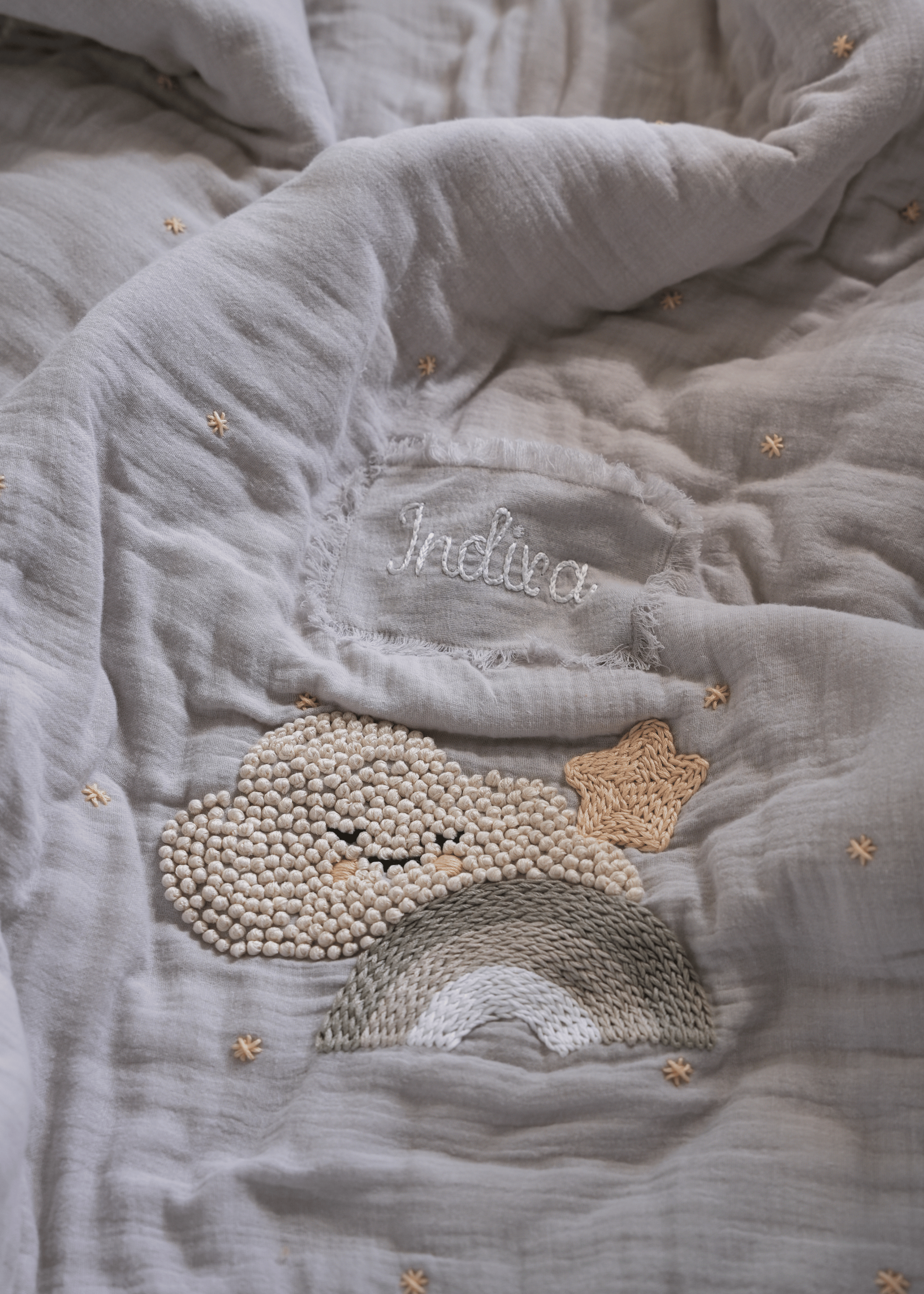 Baby Jalebi Cot Bedding Sets Starry Night Baby Complete Cot Bedding Set with Bumper