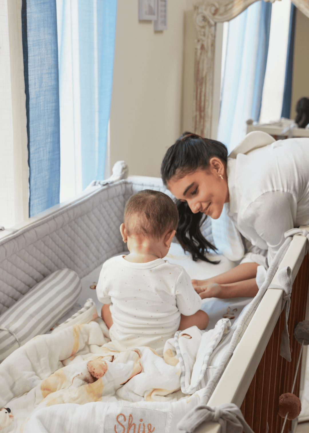 Baby Jalebi Cot Bedding Sets Up in the Clouds Complete Cot Bedding Set with Bumper
