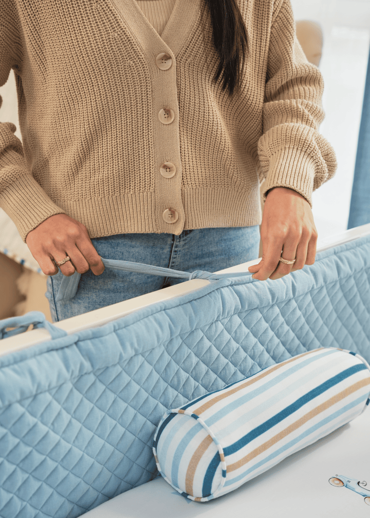Baby Jalebi Cot Bumpers Cot Bumper - Blue