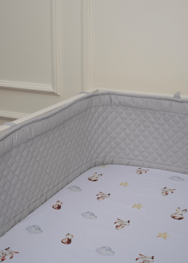 Baby Jalebi Cot Bumpers Cot Bumper - Grey