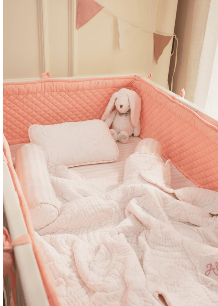Baby Jalebi Cot Bumpers Cot Bumper - Pink