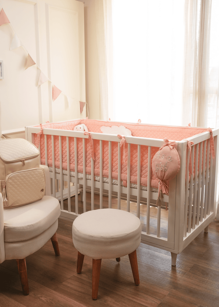 Baby Jalebi Cot Bumpers Cot Bumper - Pink