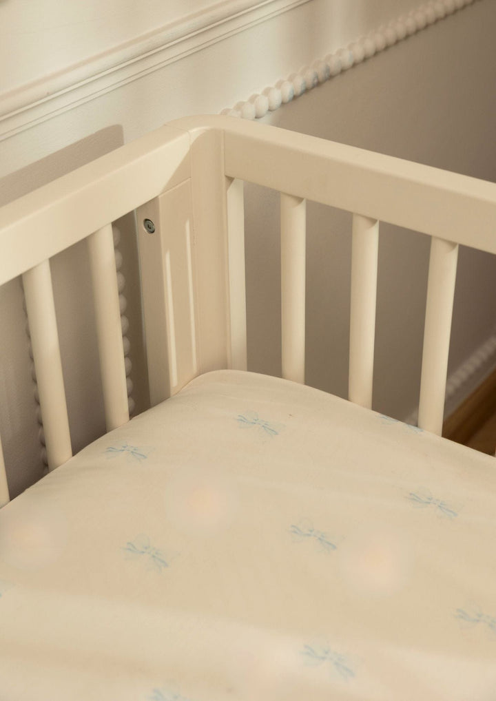 Baby Jalebi Cot Sheets Bernie's bowtie Fitted Cot Sheet