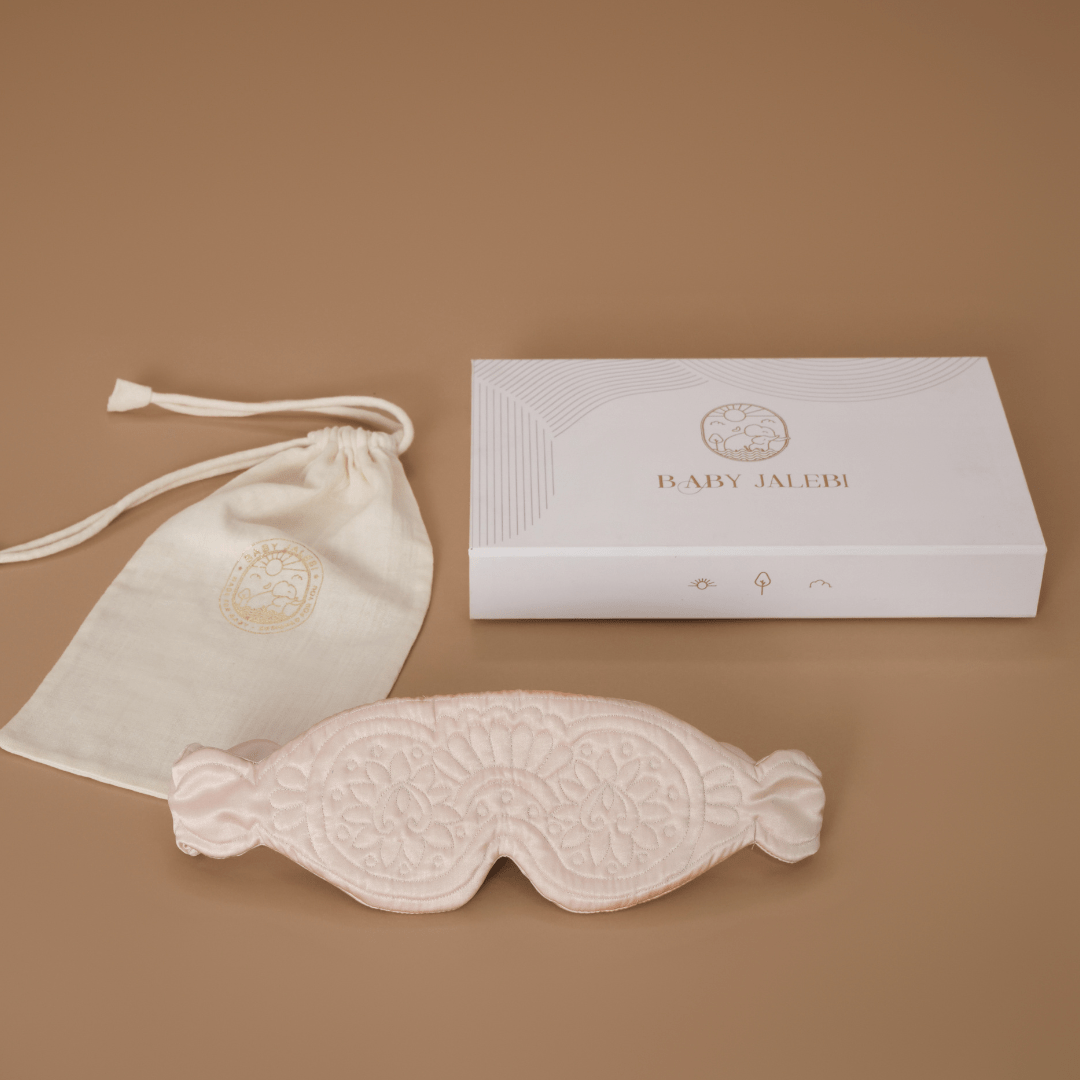 Baby Jalebi Cot Sheets Sultana Silk Satin Eye Mask