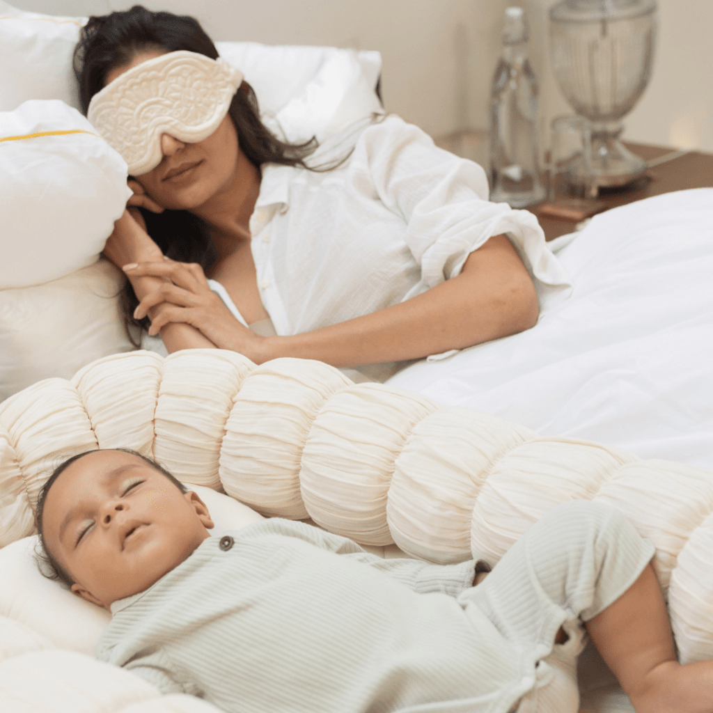 Baby Jalebi Cot Sheets Sultana Silk Satin Eye Mask