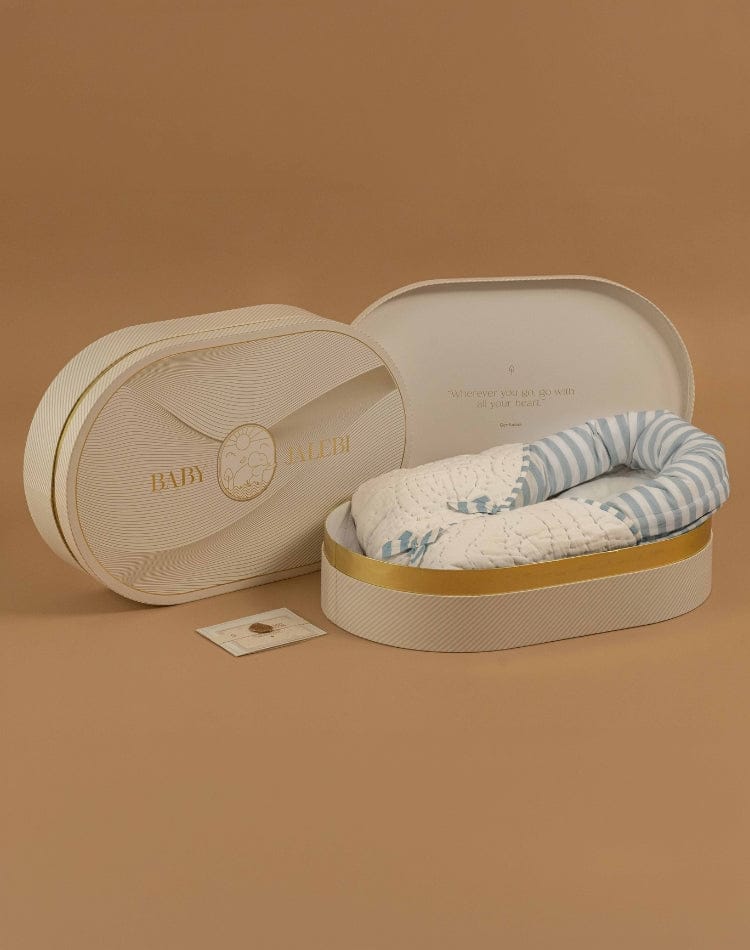 Baby Jalebi Crescent Sleeping Bag Cocoon Newborn Wrap - Blue