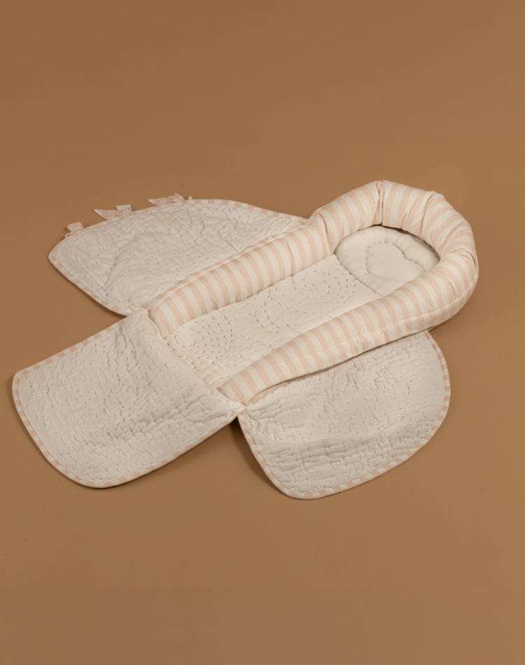 Baby Jalebi Crescent Sleeping Bag Cocoon Newborn Wrap - Pink