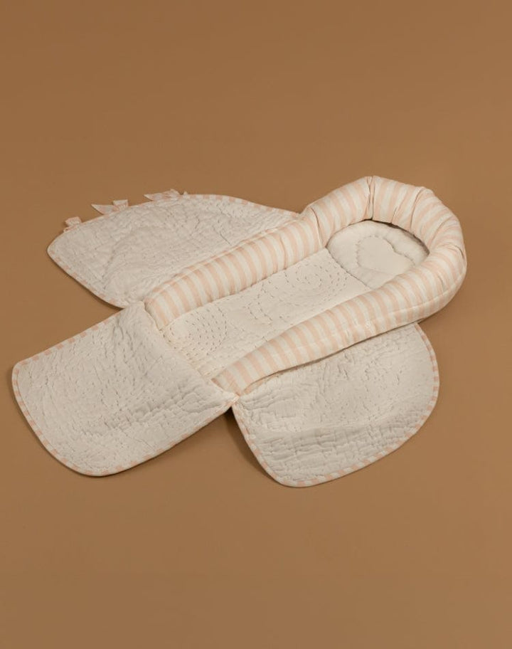 Baby Jalebi Crescent Sleeping Bag Cocoon Newborn Wrap - Pink
