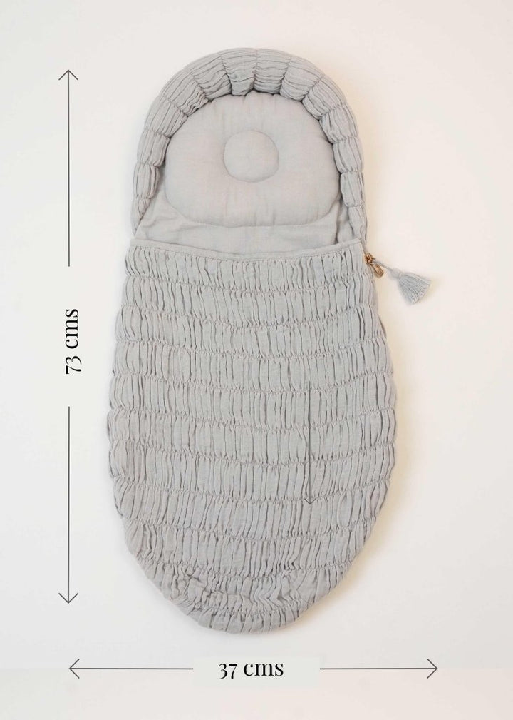 The Crescent Sleeping Bag Blue - Baby Jalebi