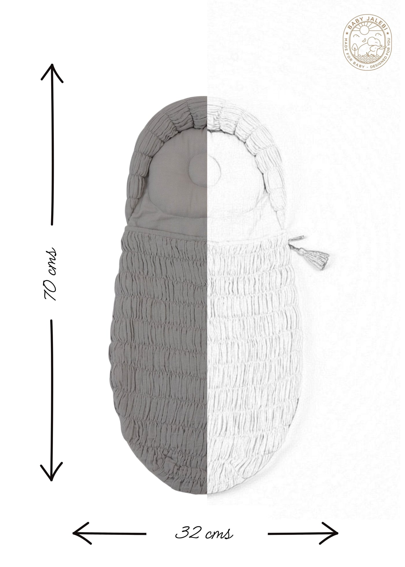 Baby Jalebi Crescent Sleeping Bag The Crescent Sleeping Bag Grey