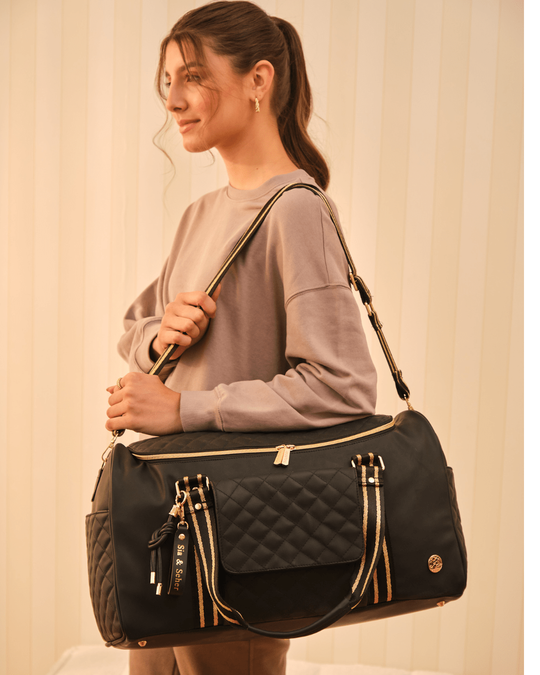 Baby Jalebi Diaper Bag Combo The Voyager Duo  <br> Super Trooper & Mama Mia - Black