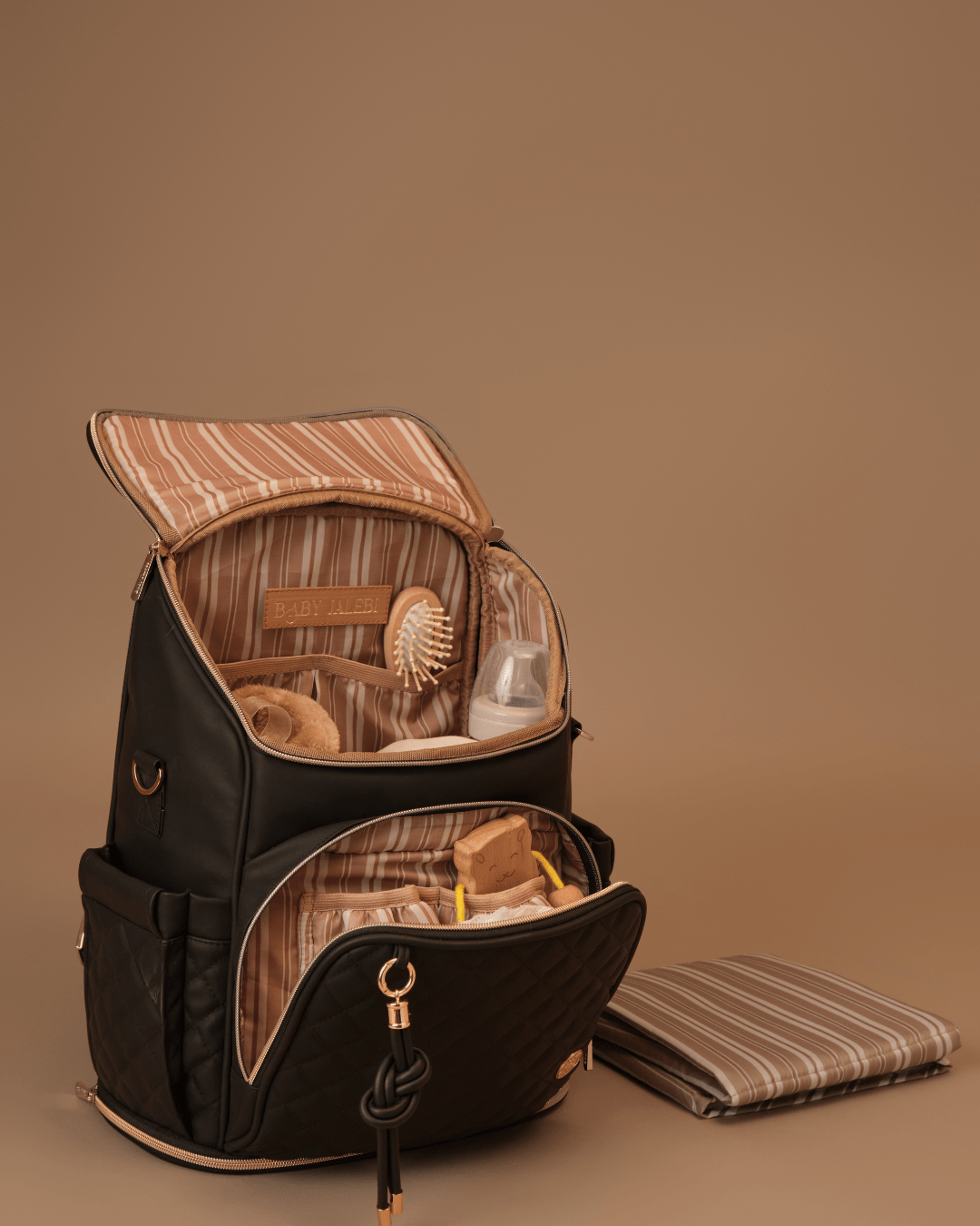 Baby Jalebi Diaper Bag Combo The Voyager Duo  <br> Super Trooper & Mama Mia - Black