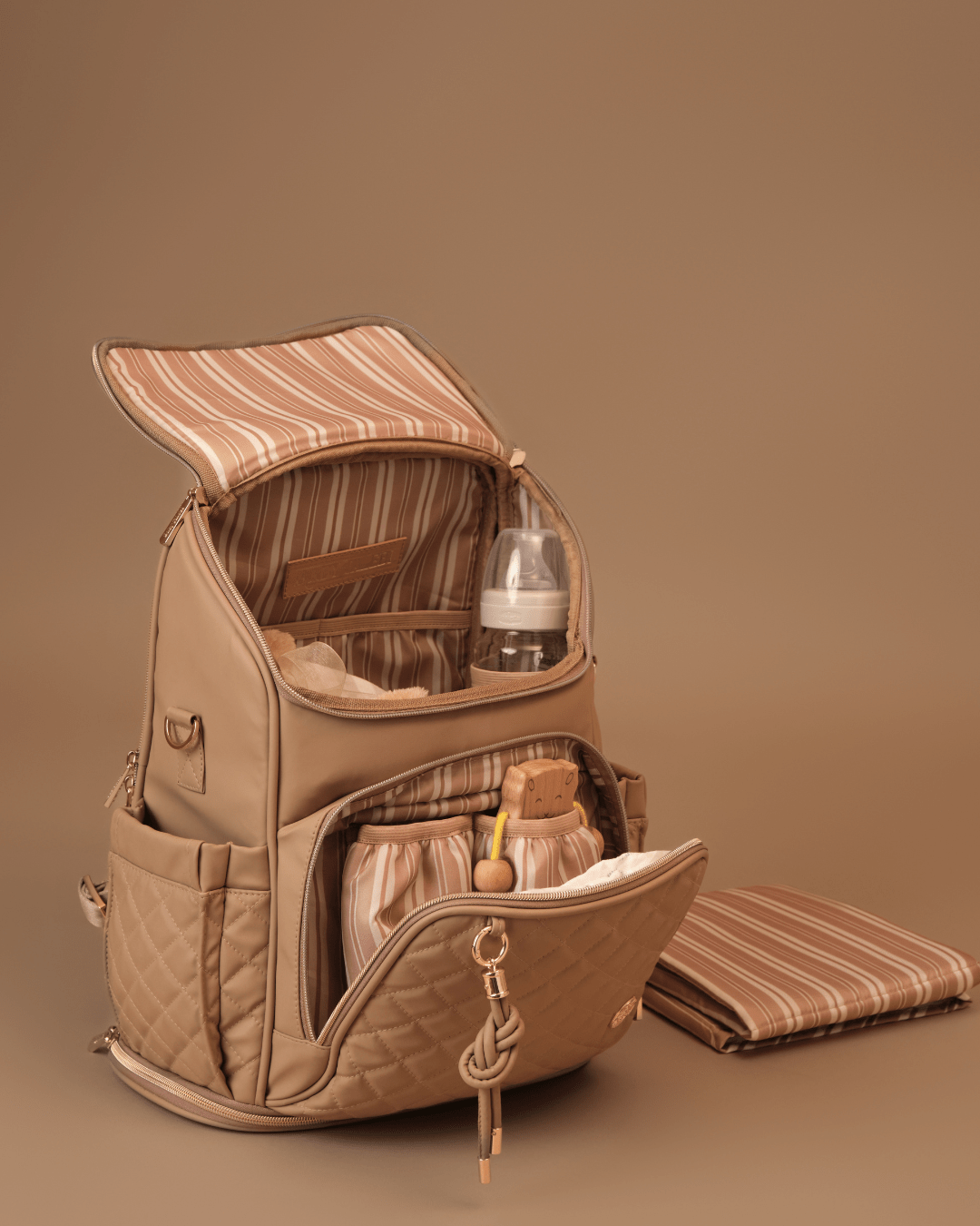 Baby Jalebi Diaper Bag Combo The Voyager Duo  <br> Super Trooper & Mama Mia - Caramel