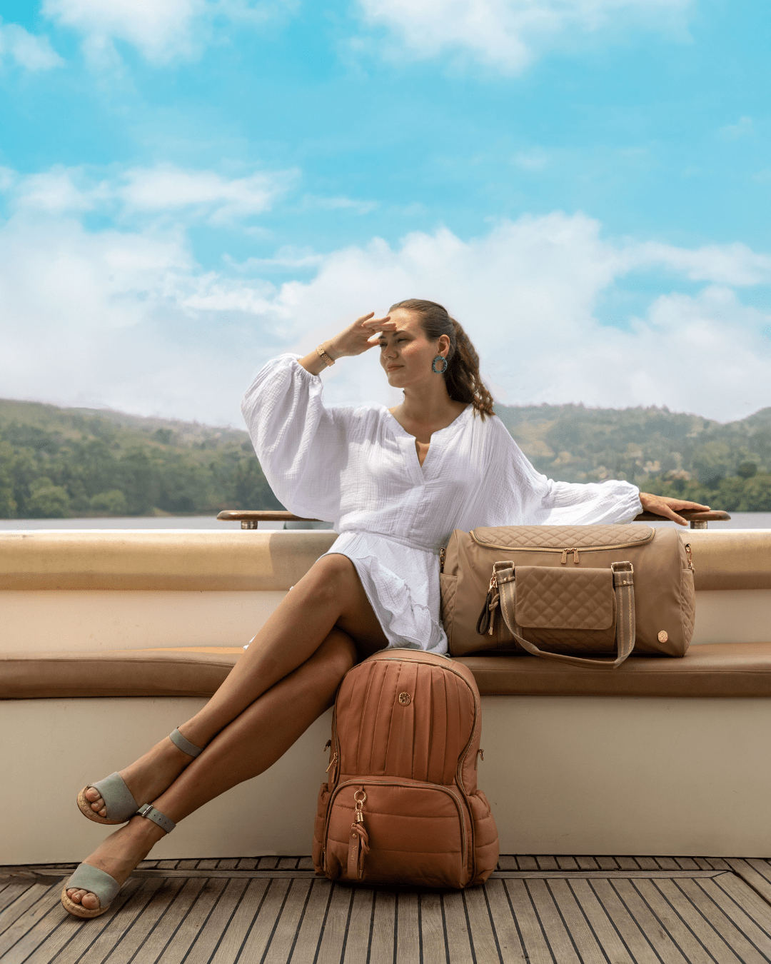 Baby Jalebi Diaper Bag Combo The Voyager Duo  <br> Super Trooper & Mama Mia - Caramel