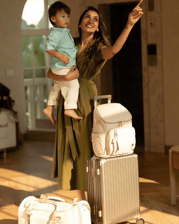 Baby Jalebi Diaper Bags The City Trooper - Ecru