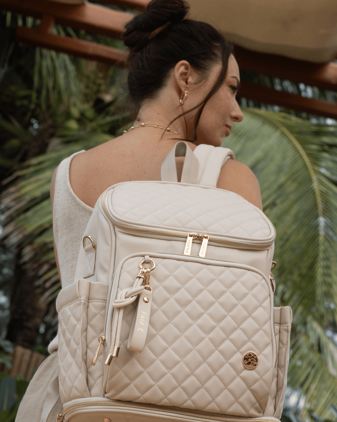 Baby Jalebi Diaper Bags The City Trooper - Ecru