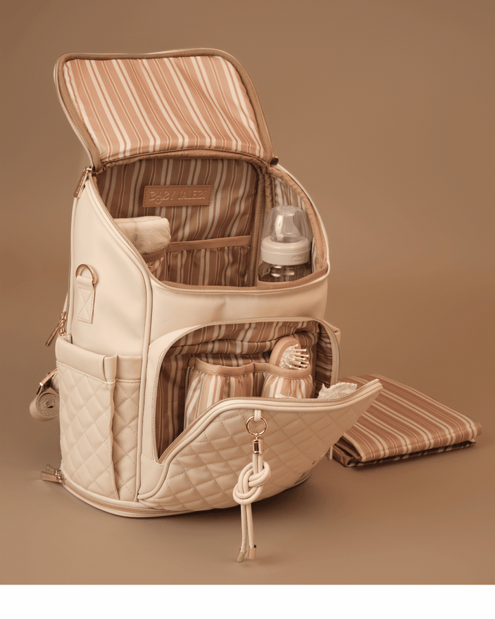 Baby Jalebi Diaper Bags The City Trooper - Ecru