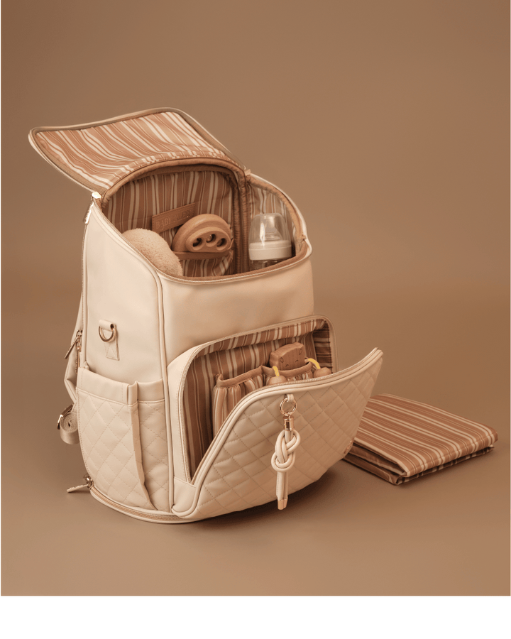 Baby Jalebi Diaper Bags The City Trooper - Ecru