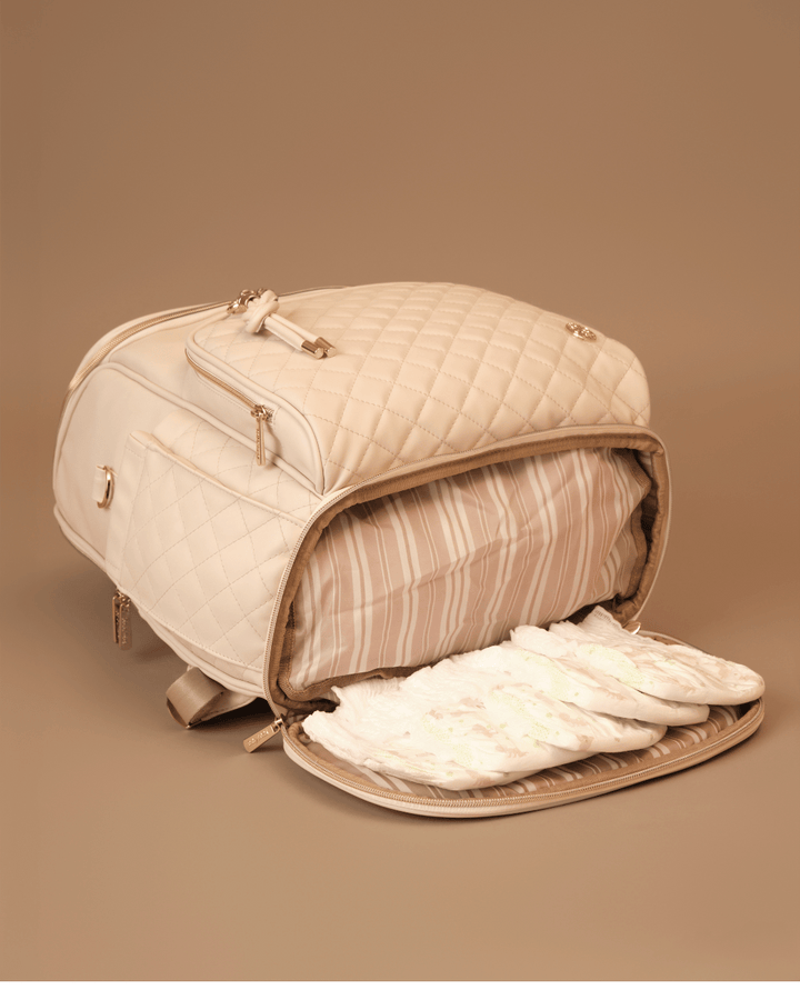 Baby Jalebi Diaper Bags The City Trooper - Ecru